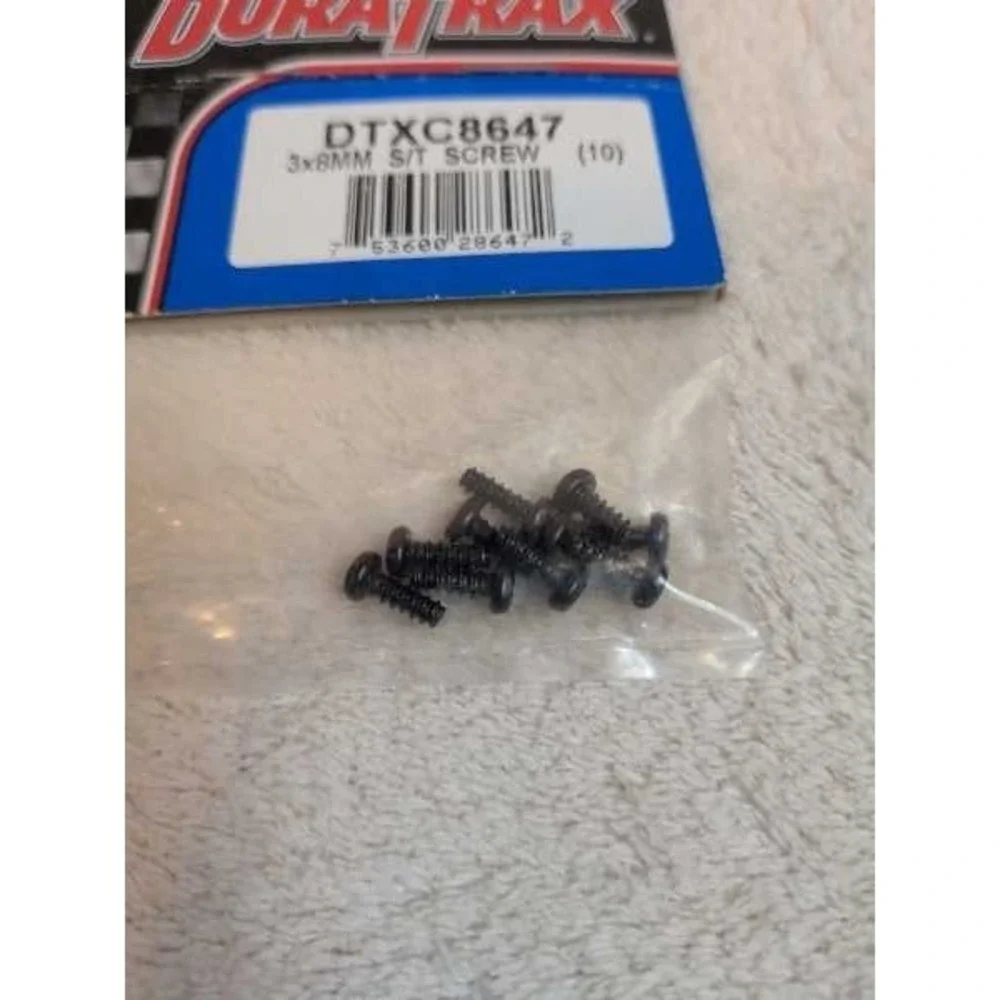 Duratrax DTXC8647 3x8MM S/T Screw Set - 10 Pack